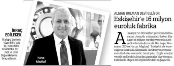 16.01.2013 Tarihli Türkiye Gazetesi Haberi